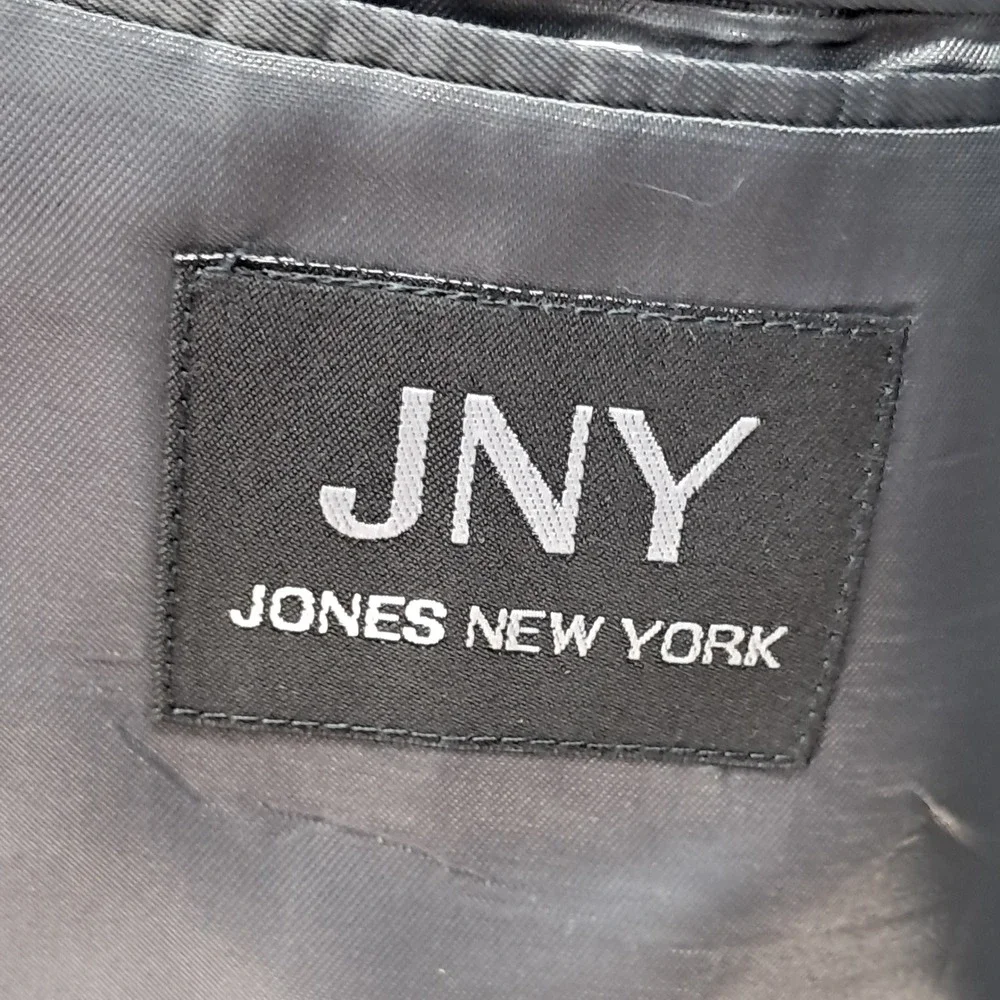 Jones New York JNY Mens Black 100% Wool 3-Button Blazer Sport Coat Size 46 Short